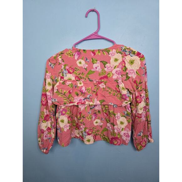 Matilda Jane Girls Size 12 Always Blooming Floral Pink Blouse Long Sleeve - Picture 5 of 7